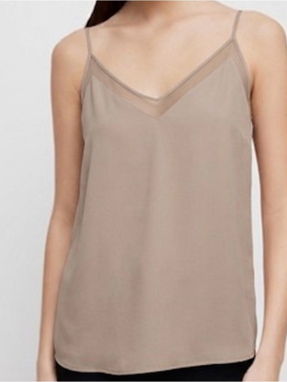 Babaton Aritzia Minimalist Rose Quartz Galen Mesh Camisole Top Small Small